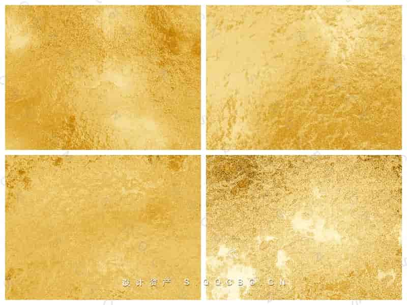 10张黄色金箔颗粒褶皱金色高清纹理贴图